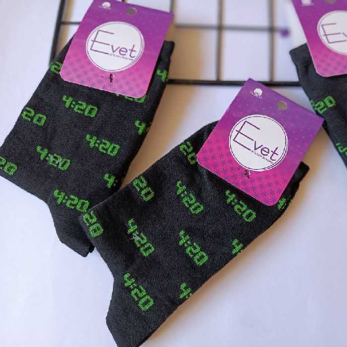 جوراب ساقدار 4.20 نخ هندی مشکی 