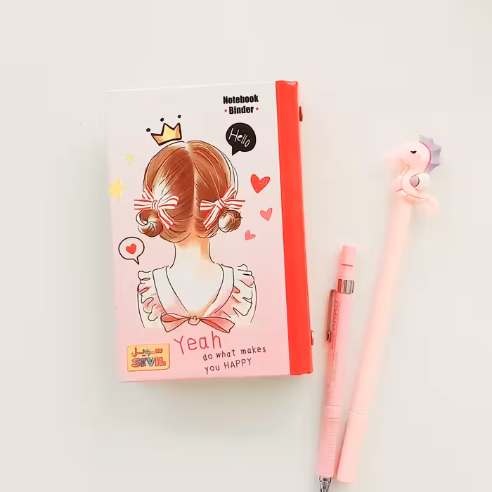 دفتر یادداشت کلاسوری  طرح  دختر  برند سویل