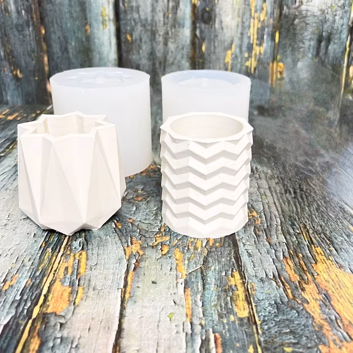 قالب سیلیکونی گلدان دایره شیاردار  مخصوص ظروف بتنی و سرامیک