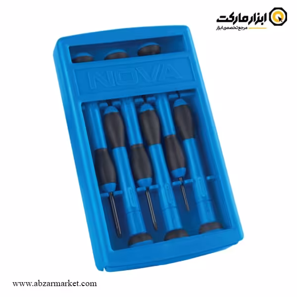 ست پیچ گوشتی ساعتی نووا 6 عددی مدل 1334