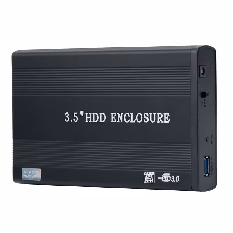 باکس هارد 3.5 اینچی رابط USB3.0 با آداپتورBox Hard 3.5 inch USB3.0