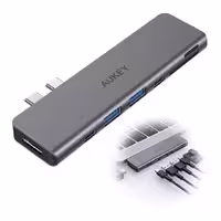 هاب 7 پورت USB Type C آکیCB-C76 GY