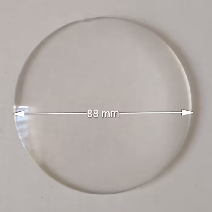 ذره بین بدون قاب و دسته اندازه 88 میلیمتر و قطر 4 میلیمتر  وزن 80 گرم 