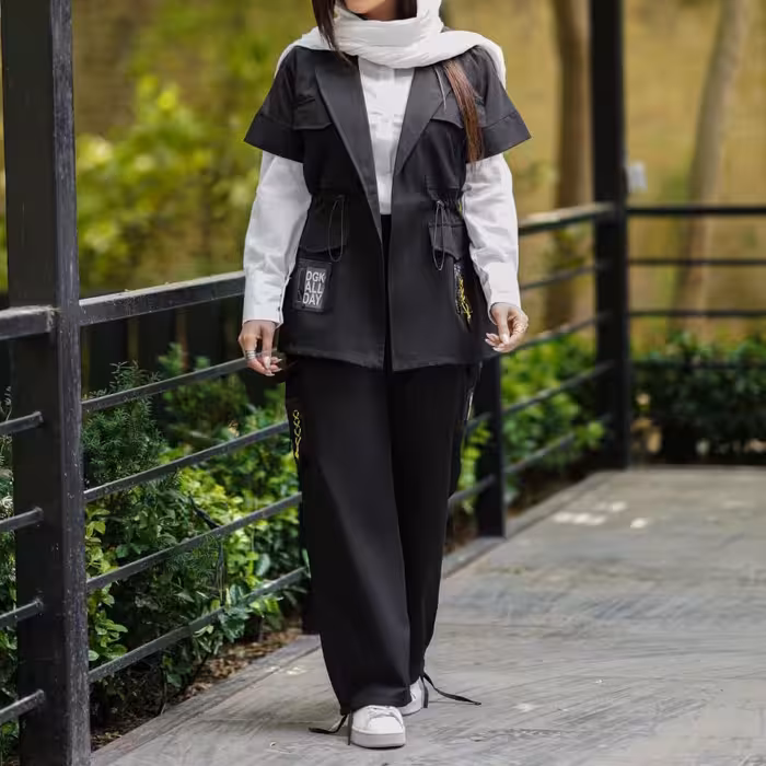  سه تیکه وست شومیز شلوار اسپرت سورنا جنس داکرون درجه یک بادوخت مزونی ارسال رایگان