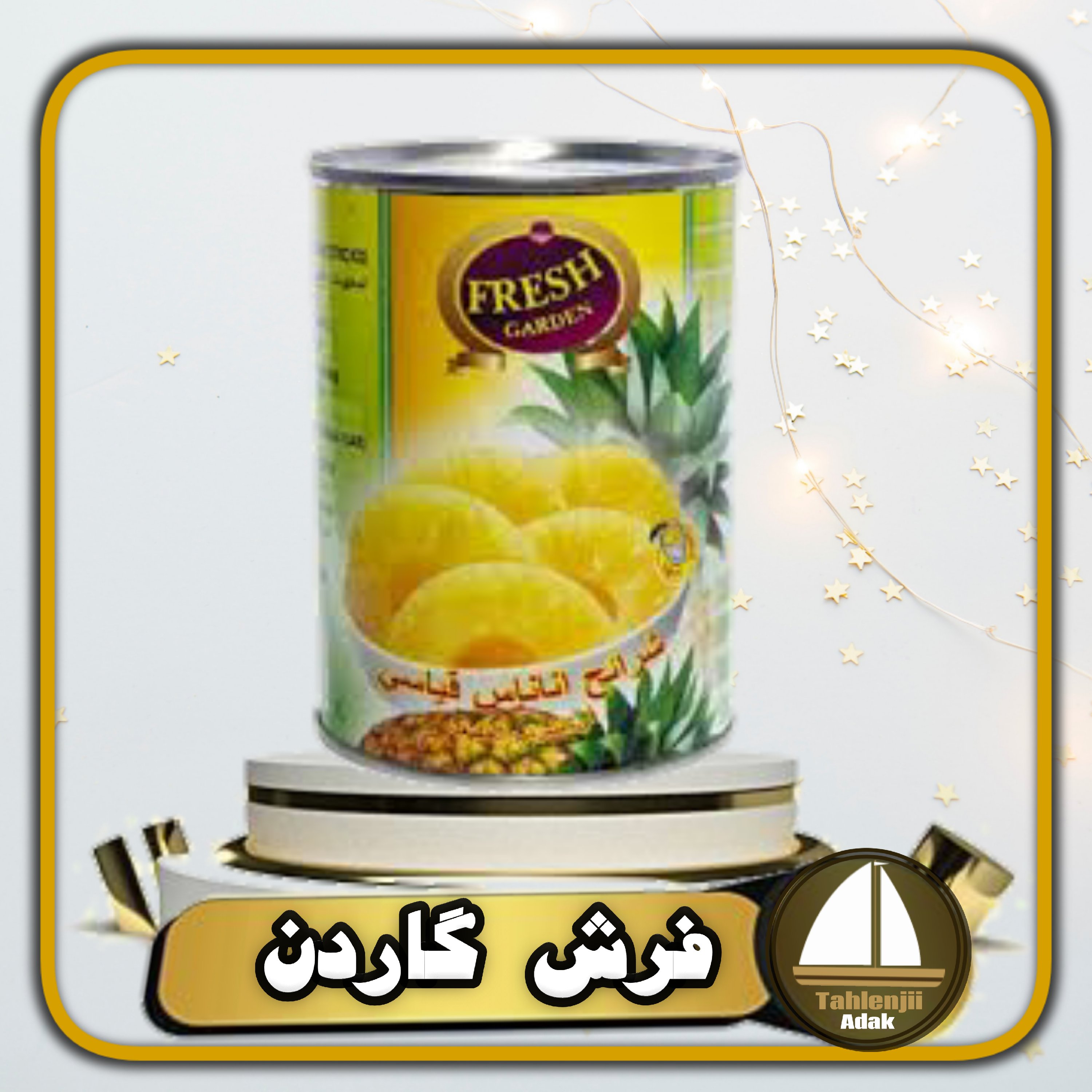 کمپوت آناناس حلقه ای فرش گاردن 565 گرمی قوطی فلزی