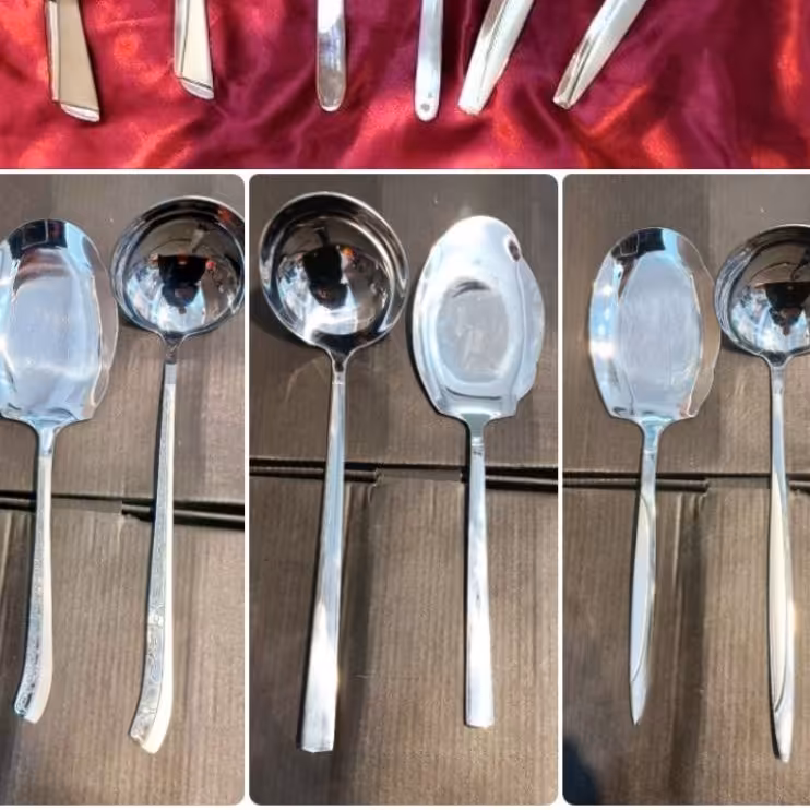 کفگیر و ملاقه استیل نگیر حک یونیک در 6 طرح