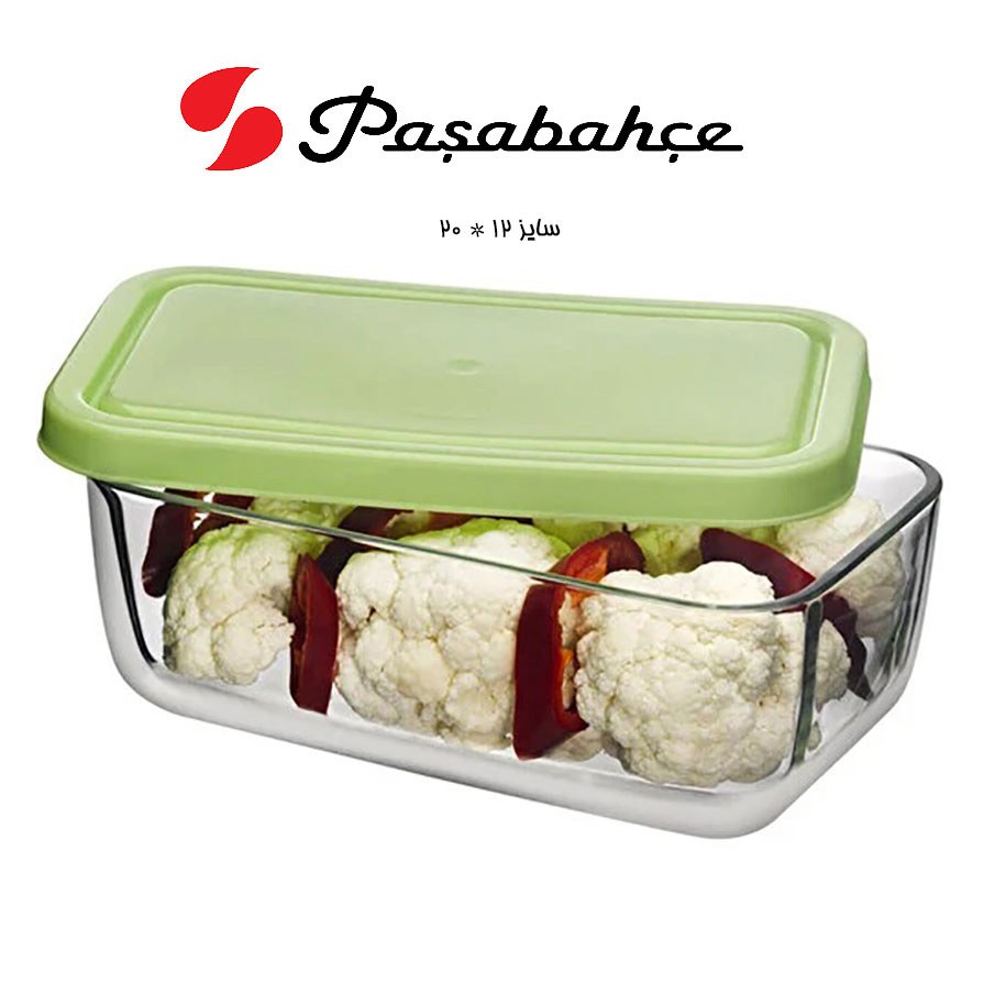 ظرف نگهدارنده مستطیل برند پاشاباغچه ترکیه رنگ سبز 
