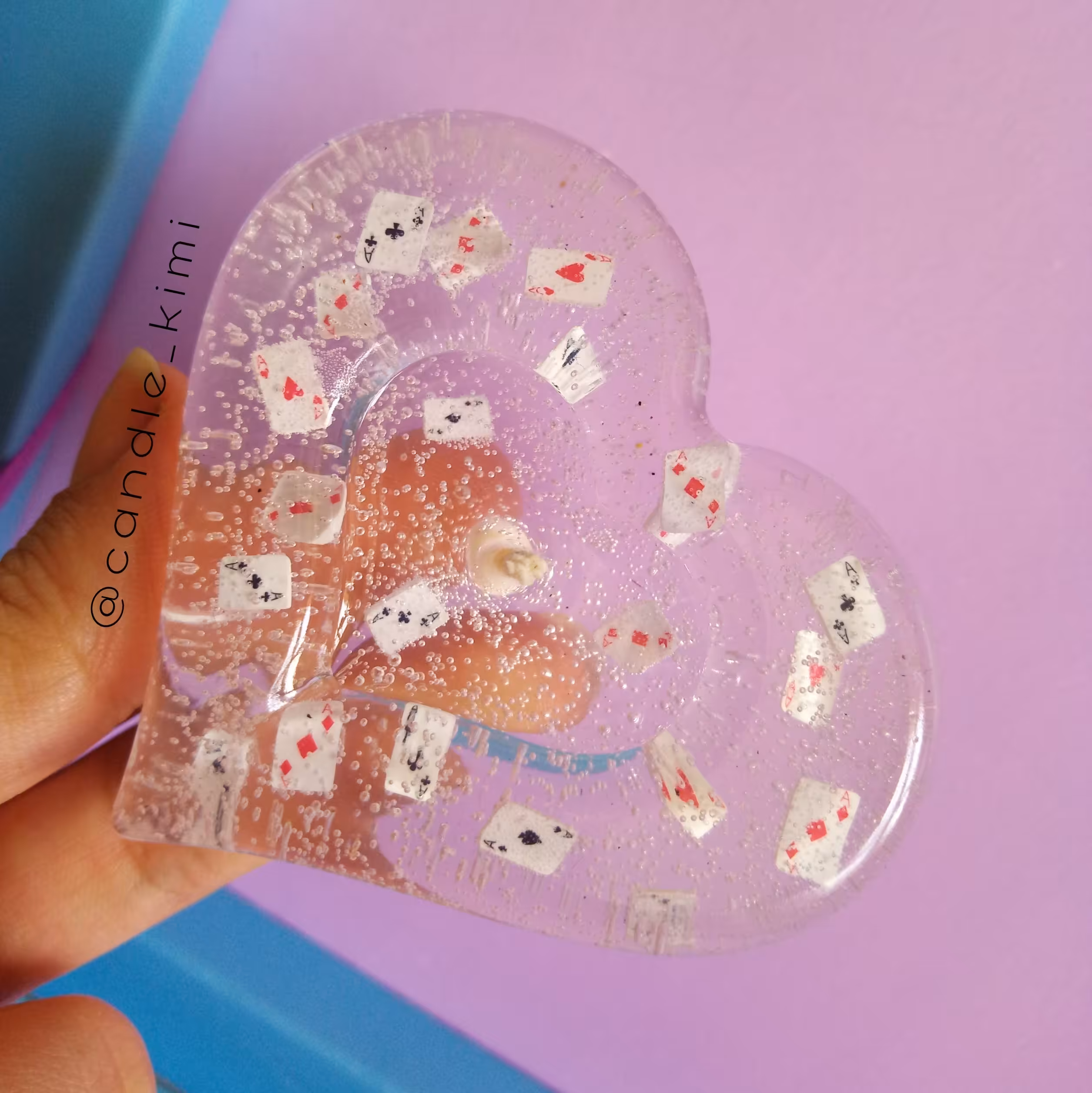 شمع ژله ای طرح ورق