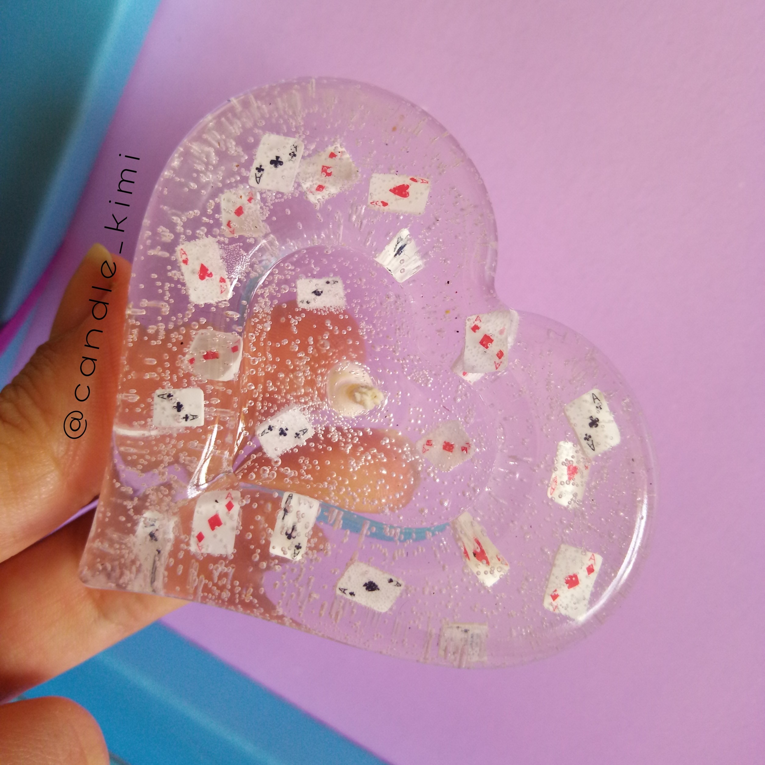 شمع ژله ای طرح ورق