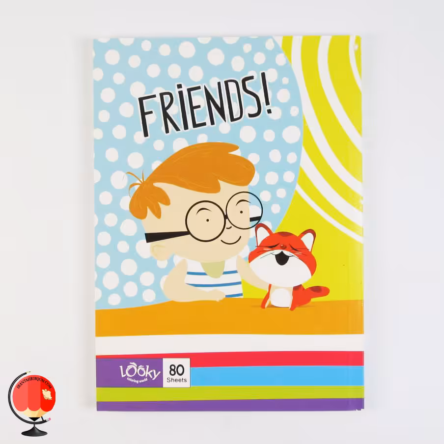 دفتر مشق 80 برگ طرح دوستان لوکی