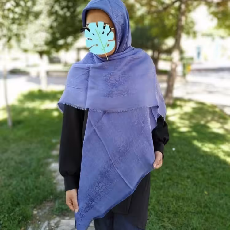 روسری ژاکارد ابریشم براق