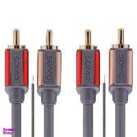 کابل 2xRCA به 2xRCA سومو مدل SR1206 طول 5 متر به همراه کابل GND