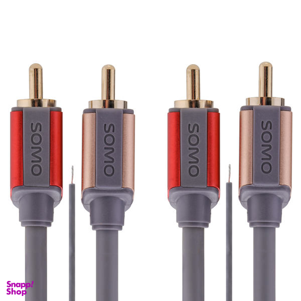 کابل 2xRCA به 2xRCA سومو مدل SR1206 طول 5 متر به همراه کابل GND