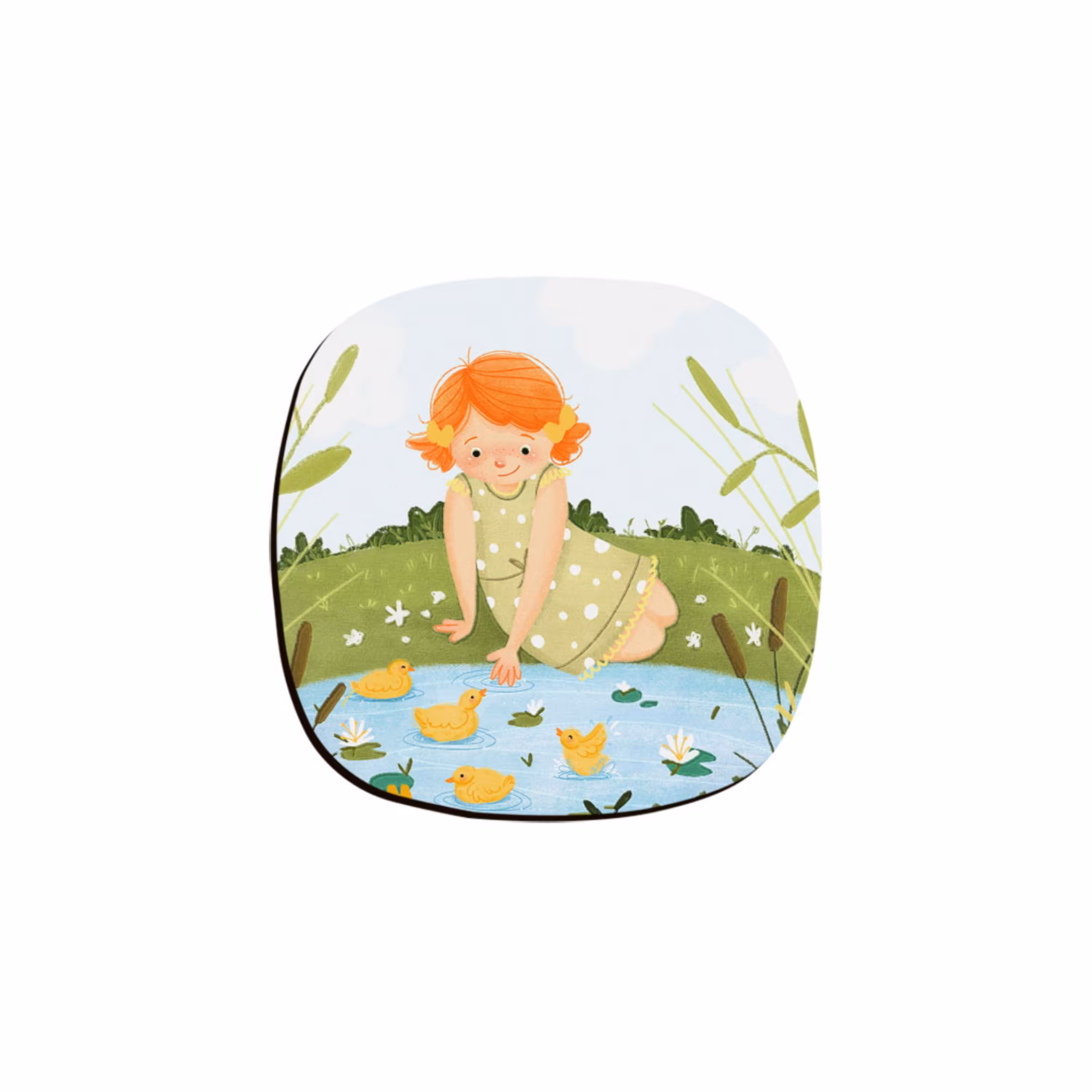 زیرلیوانی ترمه طراحان ایده مدل دخترک و برکه کد CFP057