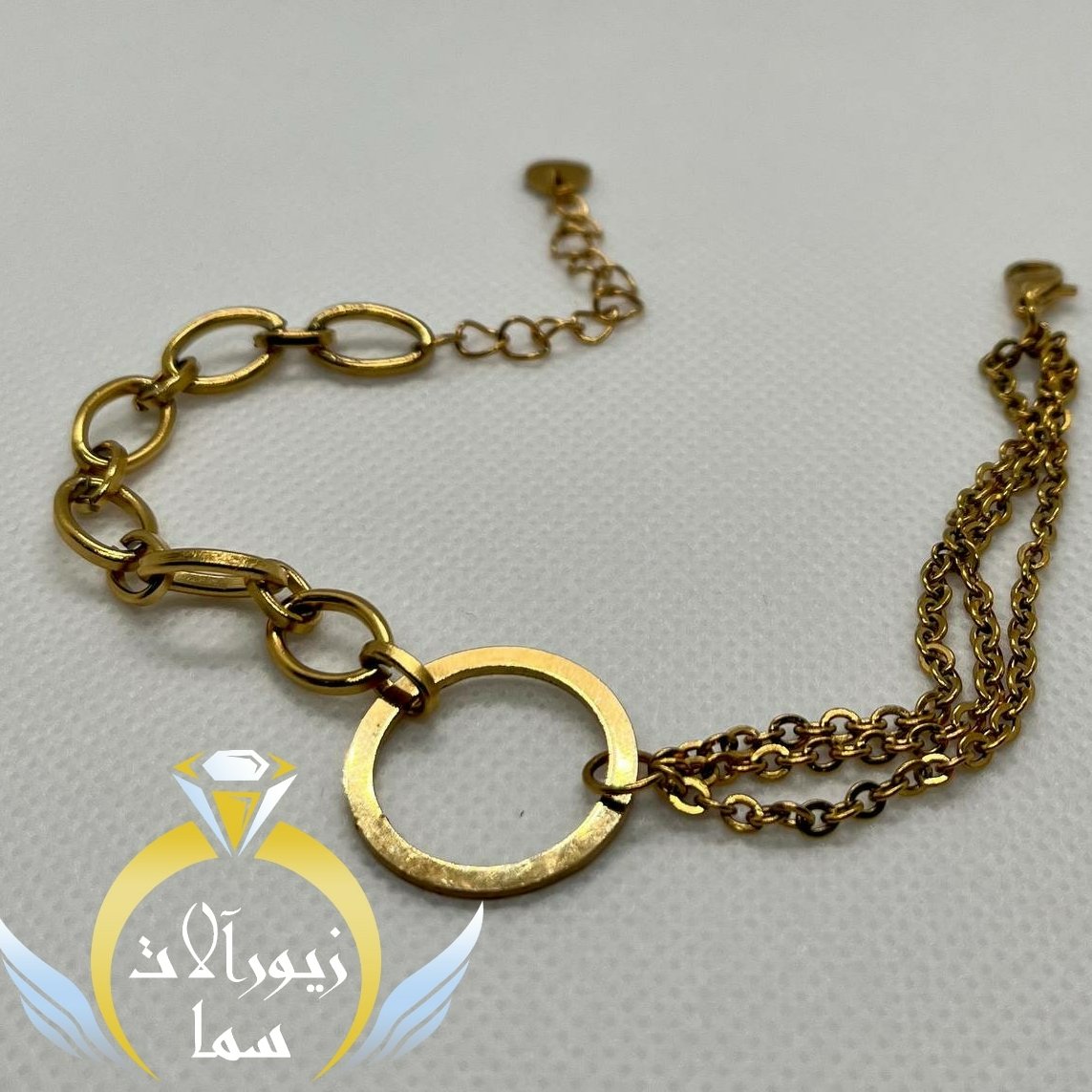 دستبنداشکال استیل  رنگ ثابت  طلایی