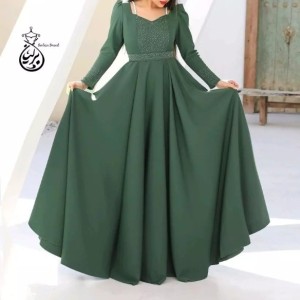 پیراهن مهمانی زنانه مازراتی و نگین دوزی مدل مجلسی هیوا