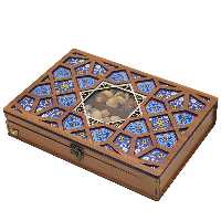  جعبه آجیل جعبه میوه خشک چوبی مدل سنتی لوکس باکس کد LB053 
