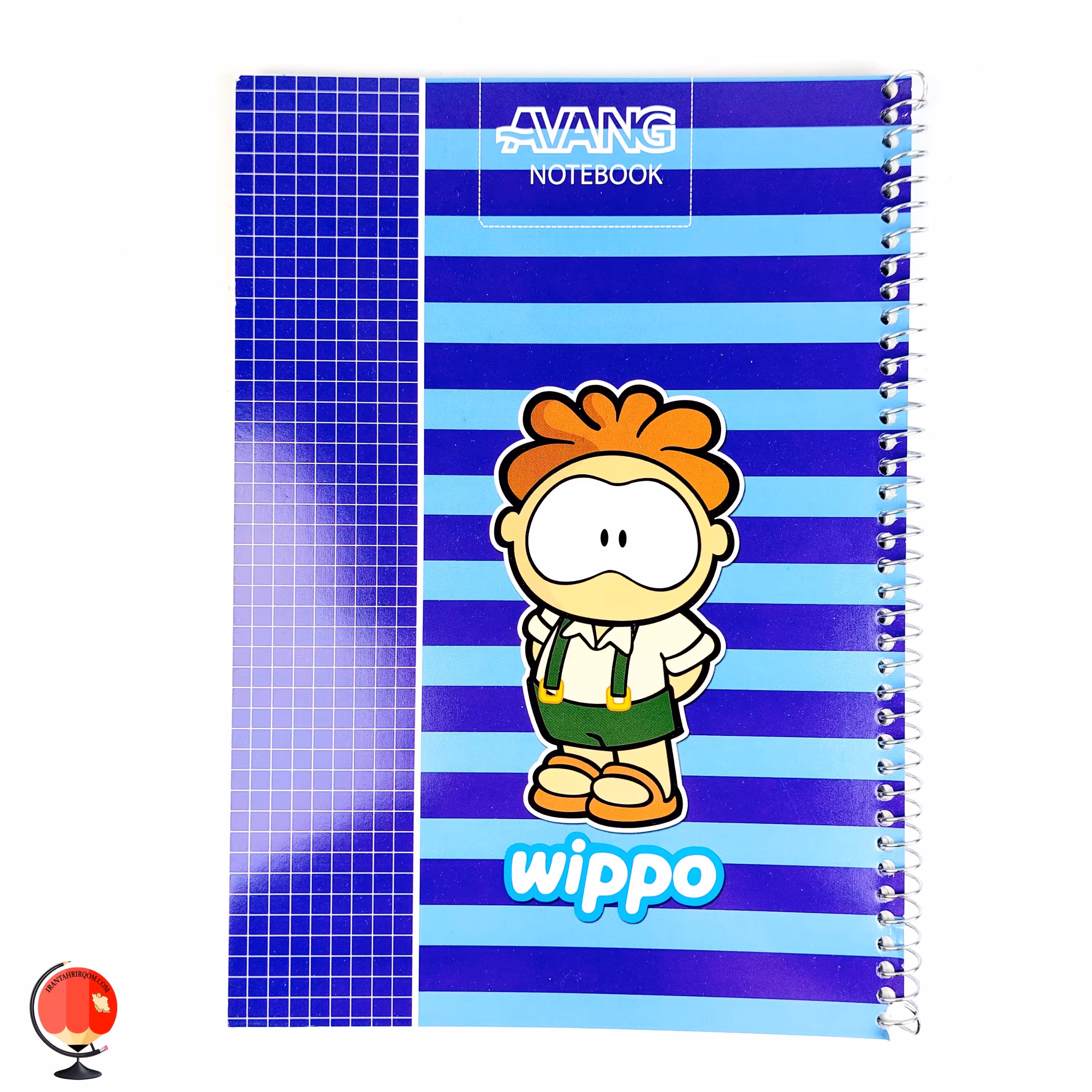 دفتر فنری شطرنجی 1 سانت 50 برگ آونگ آبی پررنگ کد 3364