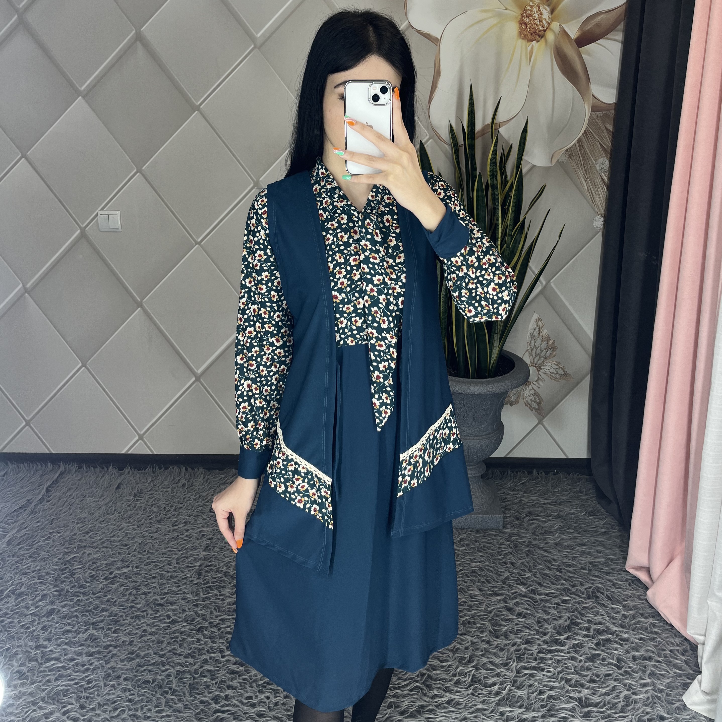 ست دو تیکه پیراهن و رویه زنانه-کرپ جودون اعلا