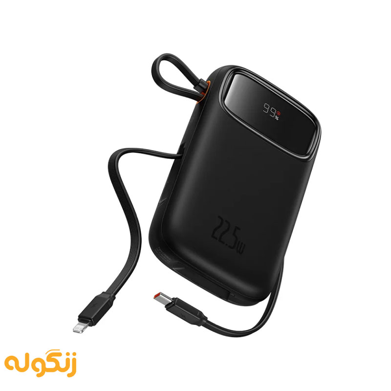پاوربانک 225 وات 10000 با کابل تایپ سی بیسوس Baseus QPOW Pro Plus Power Bank P10067100112 - زنگوله