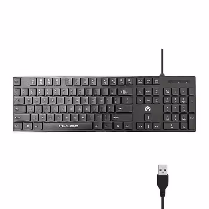 کیبورد مشکی MIKUSO مدل KB-052U