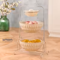 سبد سیب زمینی و پیاز  2طبقه  با جا سیری  برند لیمون 