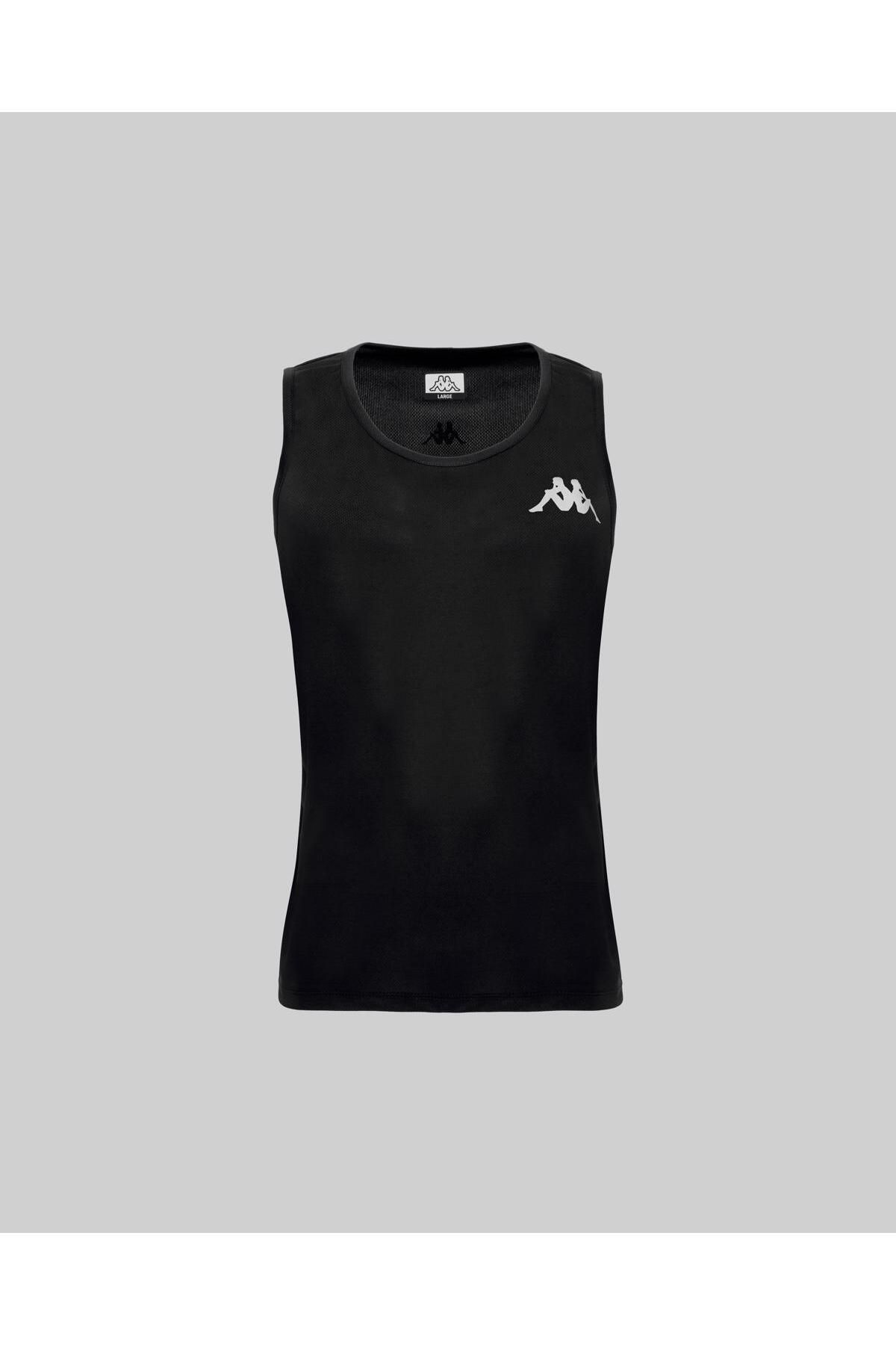 رکابی ورزشی مشکی مردانه MAN POLY TANK 2 ورزشکار مناسب سیاه Kappa