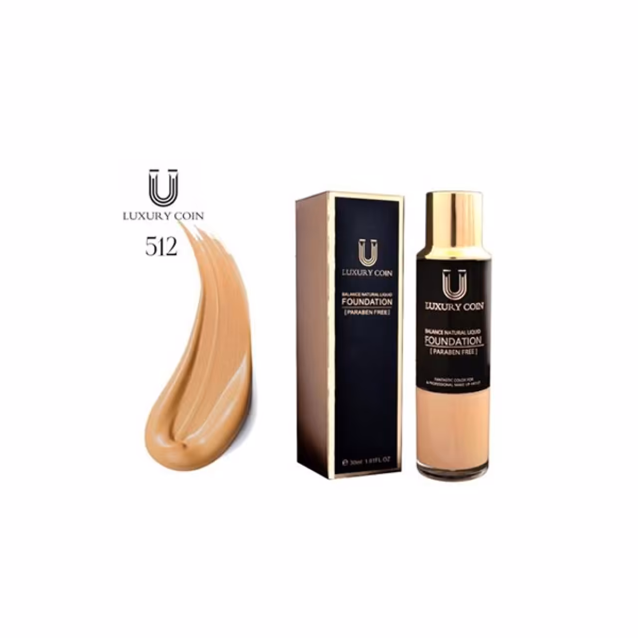 کرم پودر پد دار شماره 512 لاکچری کوین حجم 30 میل