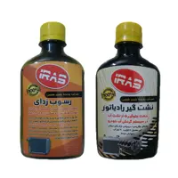 نشتی گیر و رسوب زدای رادیاتور خودرو ایراس حجم 250 میلی لیتر بسته دو عدد