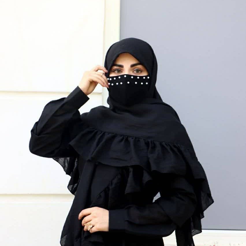 روسری دورچین نخی عرض حدودا 130