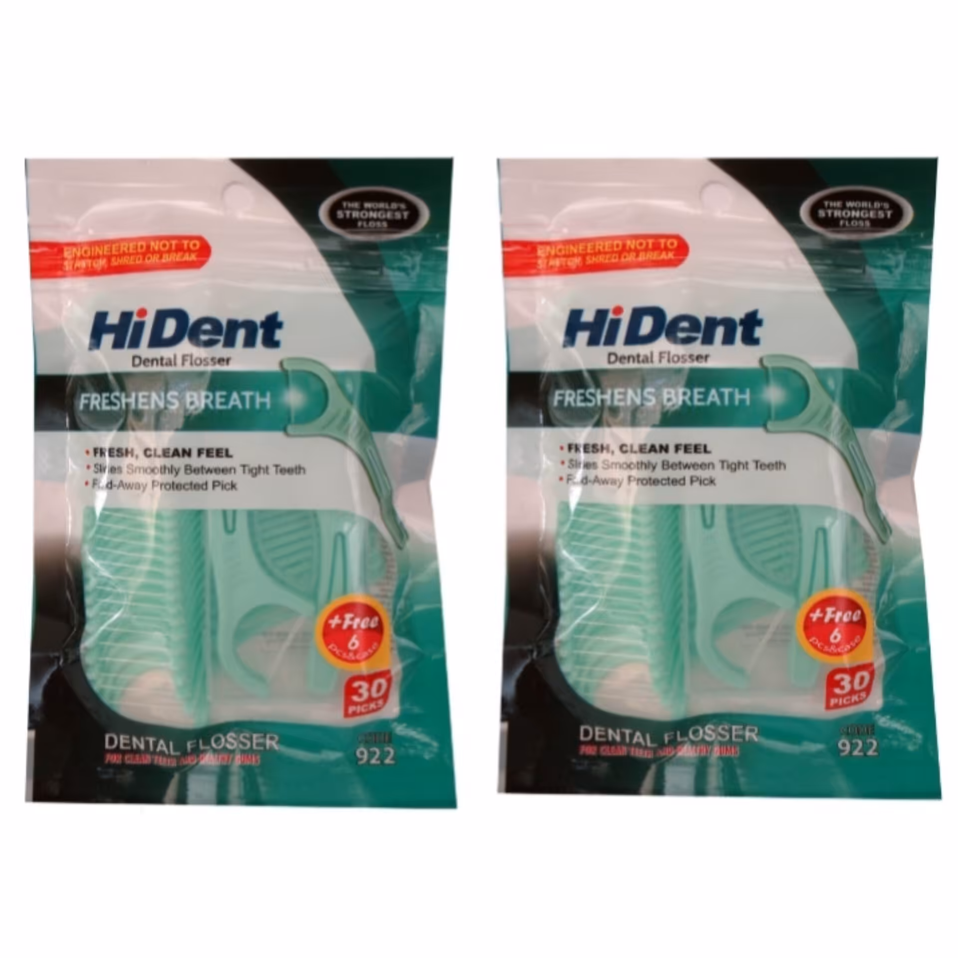 نخ دندان های دنت کد 922  دو بسته 36 عددی نخ دندان هایدنت کمانی دسته دار همراه خلال دندان 2 بسته  36 عددی مسواک خانه سلام