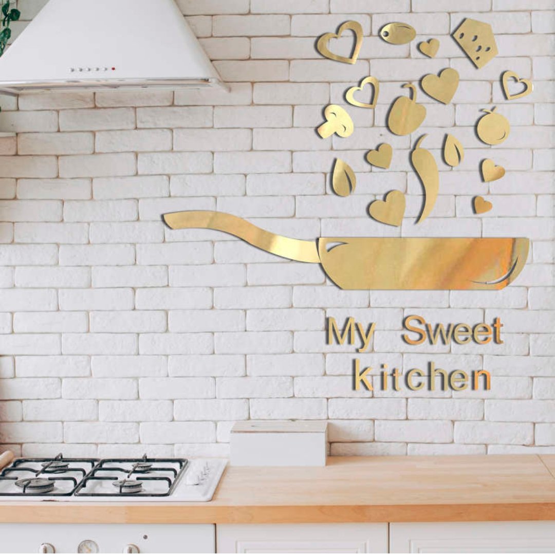 آینه آشپزخانه مدل سوییت ایینه اشپزخونه لاکچری آینه طلقی طلایی و نقره ایی