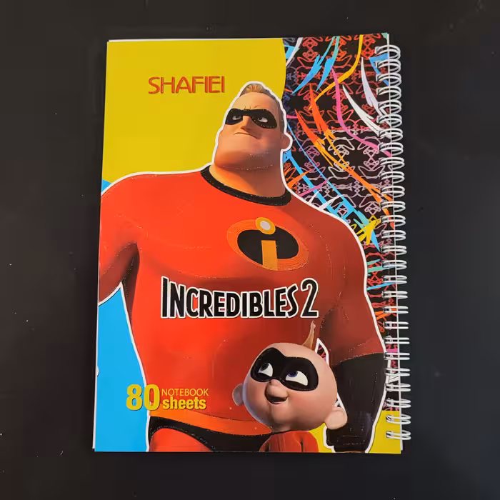 دفتر  نقاشی 80 برگ - گلاسه سیمی - شفیعی - کد 21 - طرح شگفت انگیزان 