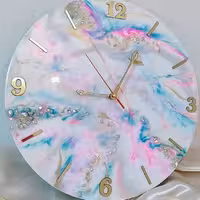 ساعت رزینی طرح آبرنگ قطر 35