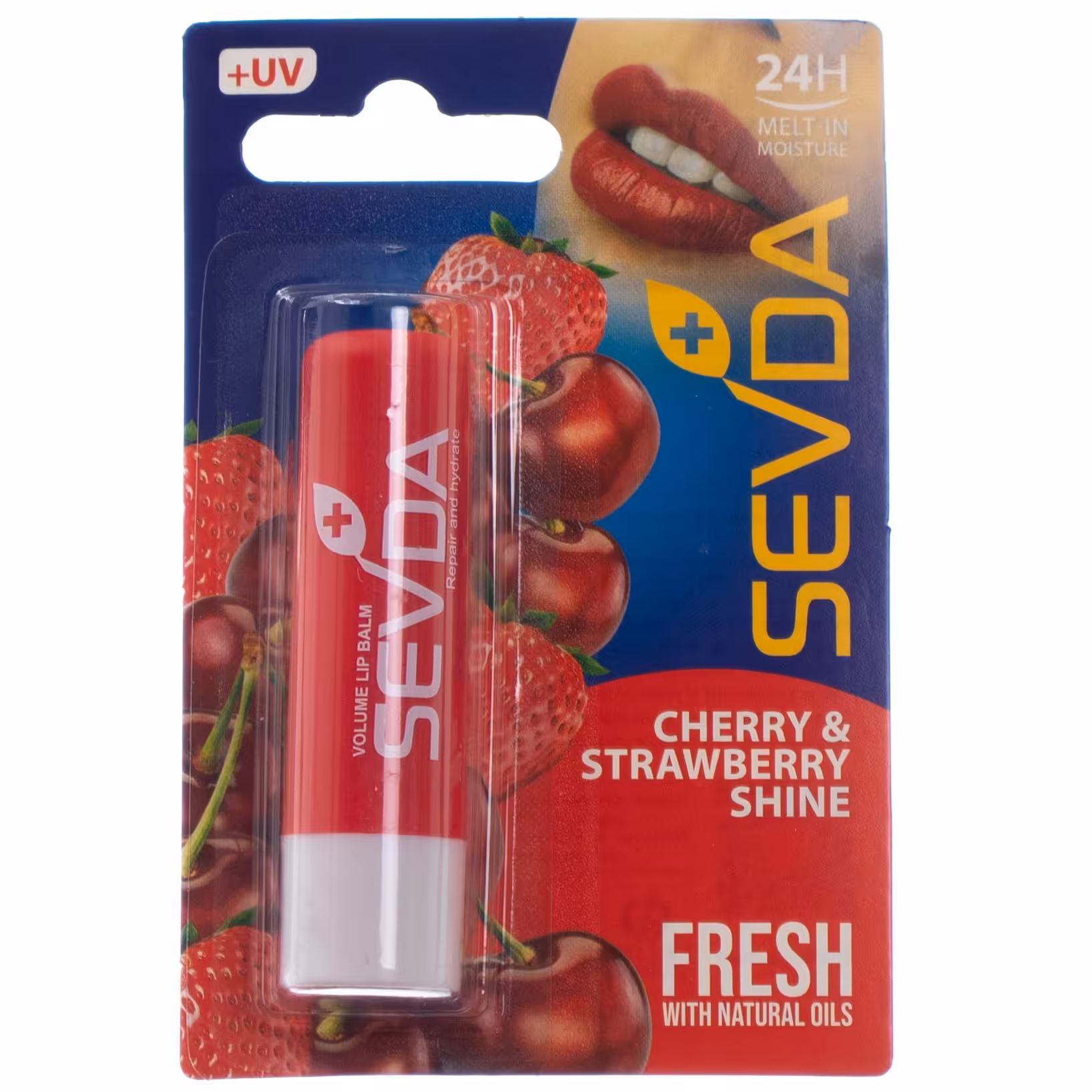 بالم لب سودا حاوی عصاره گیلاس و  توت فرنگی 