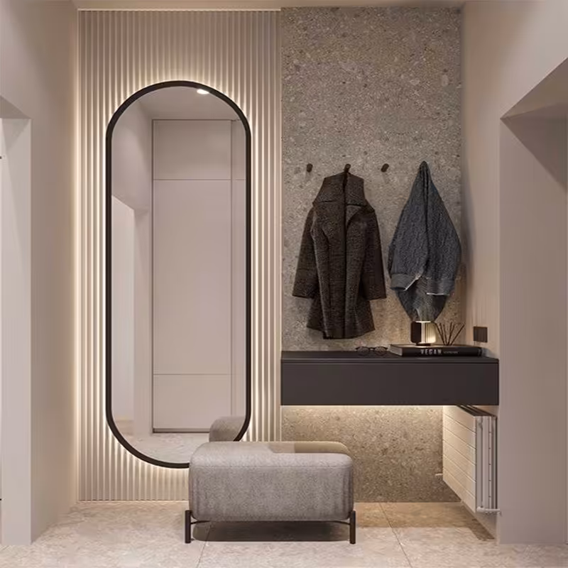 آینه قدی چوبی الف طرح سرو 70-W-180