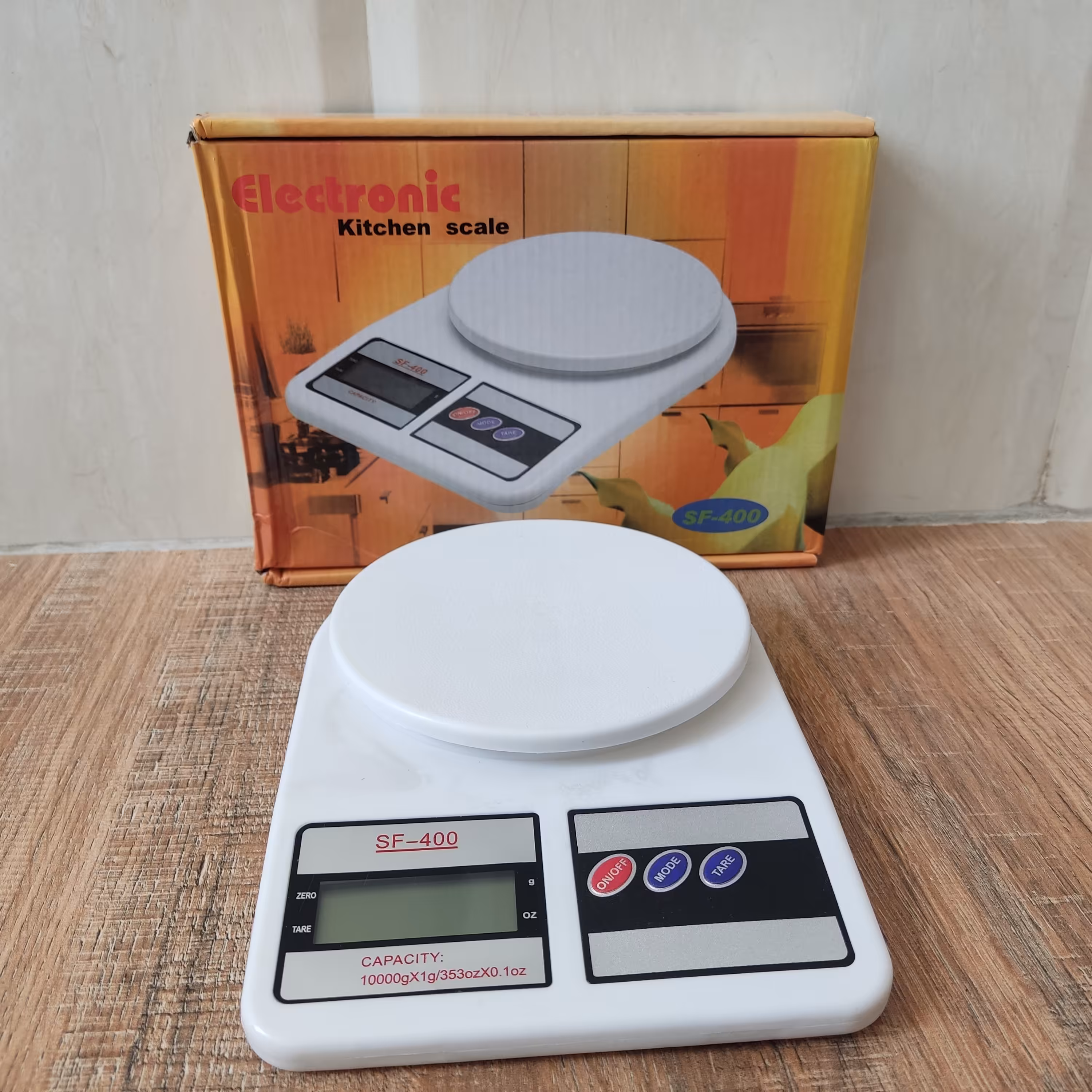 ترازو آشپزخانه دیجیتالی الکترونیک اصلی مدل Electronic SF-400ظرفیت10کیلو گرم ودقت 1گرم .قابلیت صفر شدن