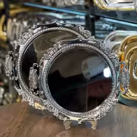 سینی گرد استیل 2تیکه اماراتی