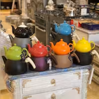 کتری قوری های خوش ترکیبمون گرانیتی  2 لیتری که بر اساس رندوم ارسال میشه انتخاب رنگ نداره