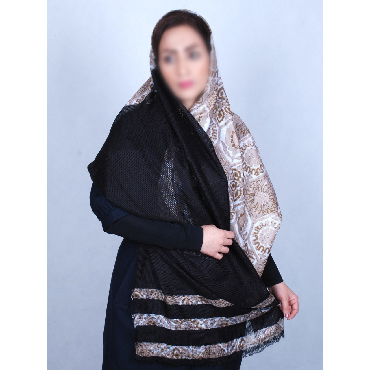 شال نخی دو طرحی