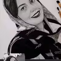 تابلوی نقاشی چهره سیاه قلم