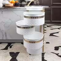 جا سیب زمینی وپیازی سفید آسمان مدل چهار طبقه متحرک  628