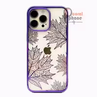 کاور دیویا طرح برگ  مناسب برای گوشی موبایل اپل iphone 14 pro رنگ بنفش