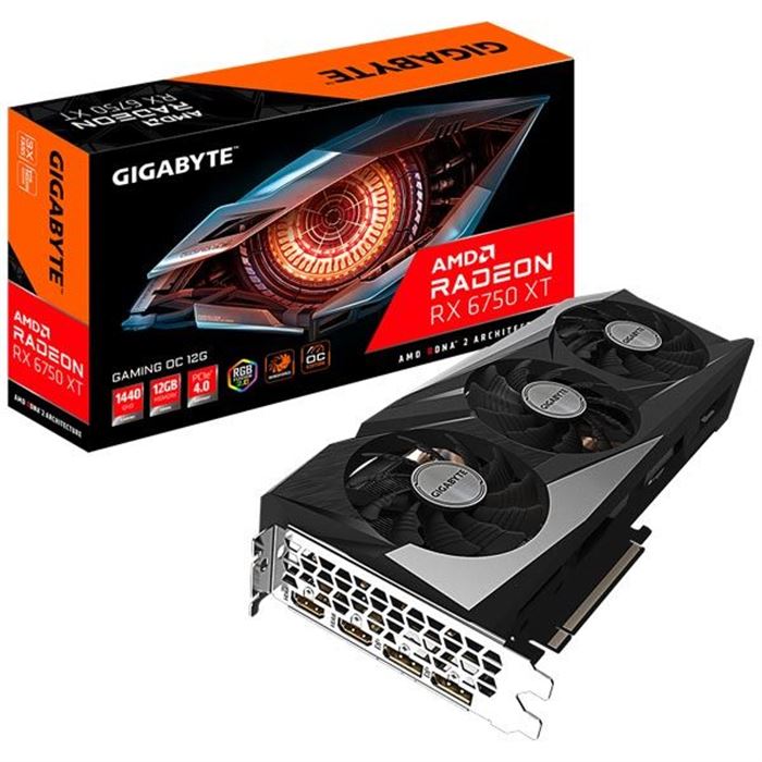 کارت گرافیک گیگابایت مدل RX 6750 XT GAMING OC 12GB حافظه 12 گیگابایت