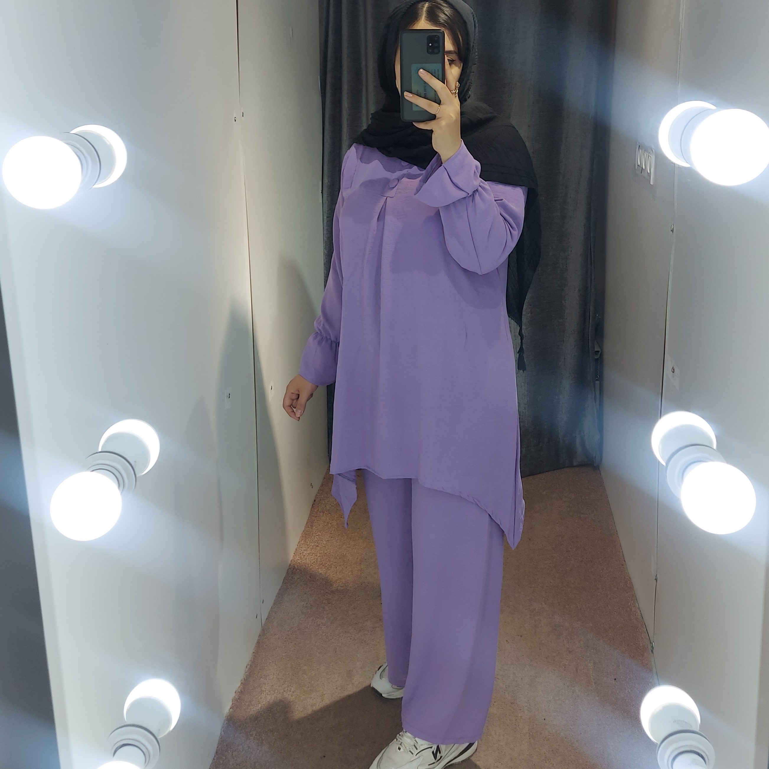 ست بلوز شلوار ابروبادیِ بلند و قواره دار