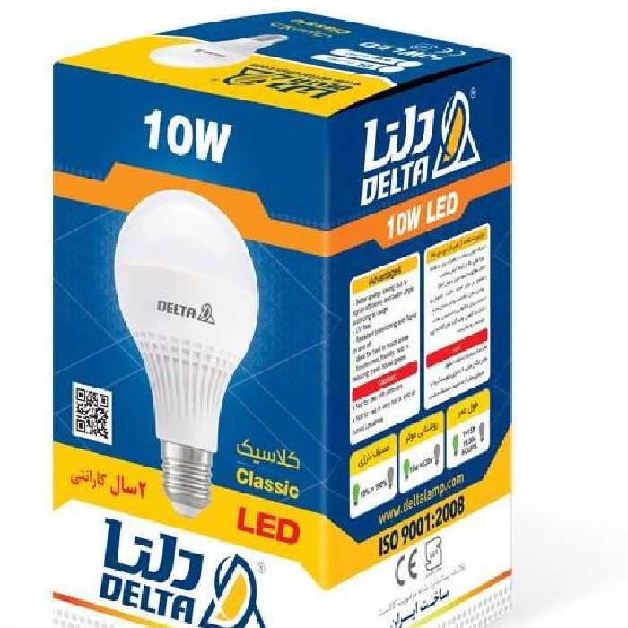 لامپ حبابی 10 وات دلتا آفتابی