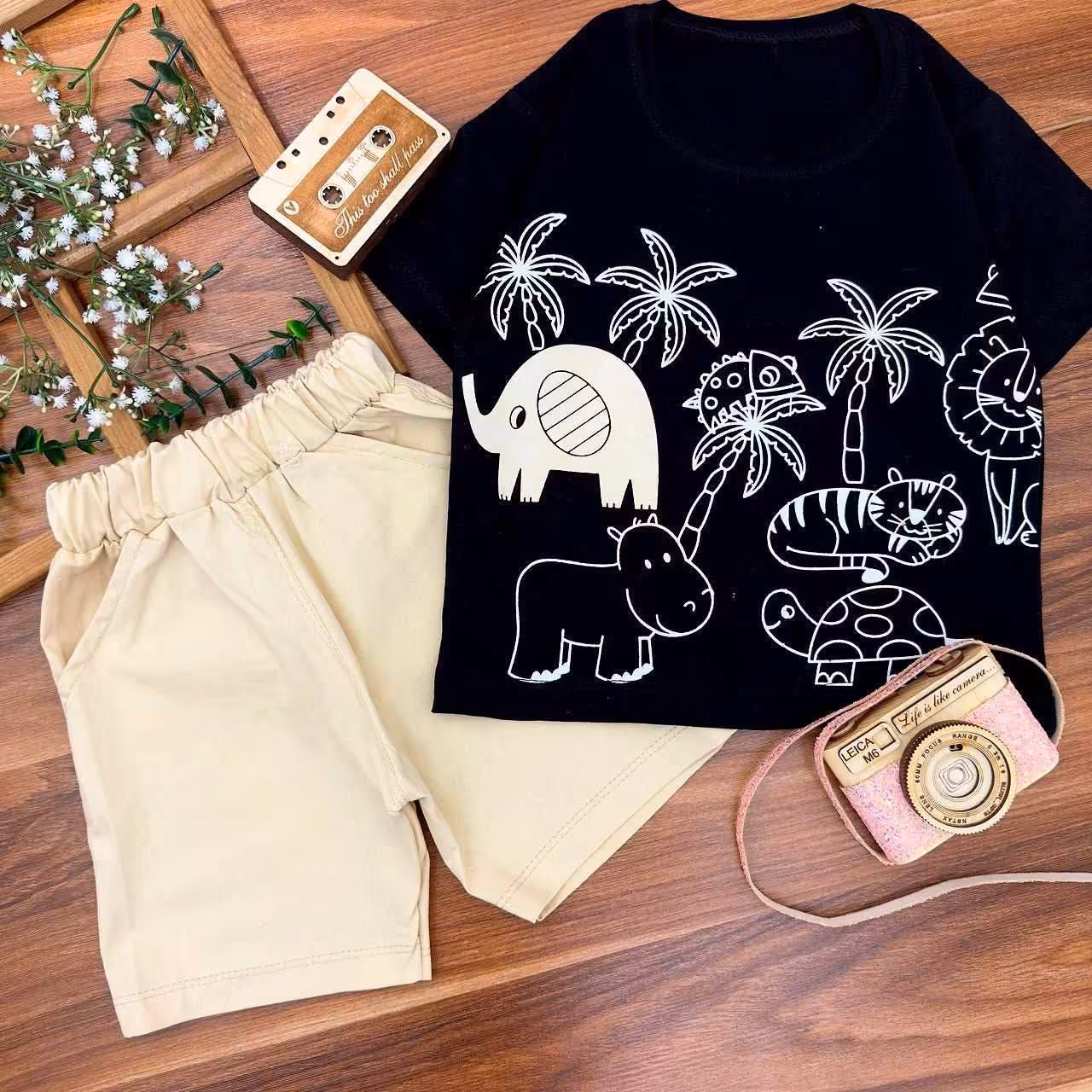 ست تیشرت و شلوارک پسرانه فیلی