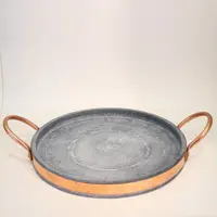 تابه سنگی با دسته مس مدل بشقابی
