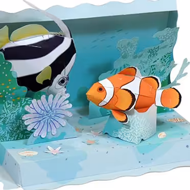 بازی و سرگرمی مجسمه مقوایی آکواریوم کانون