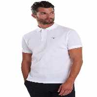 تی شرت یقه پولو سفید مردانه تارتان پیک چوگان YAKA WH11 لباس Barbour